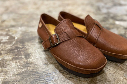 【ant-riche YR0300 ブラウン】WOMENS AKAUSHI レザーベルトシューズ